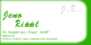 jeno rippl business card